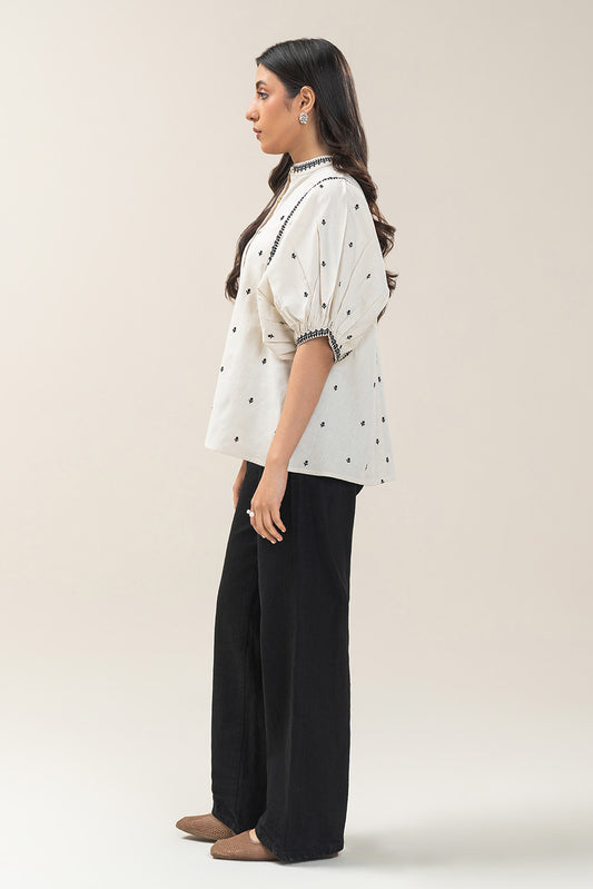 BASIC LINEN BLOUSE (WESTERN)