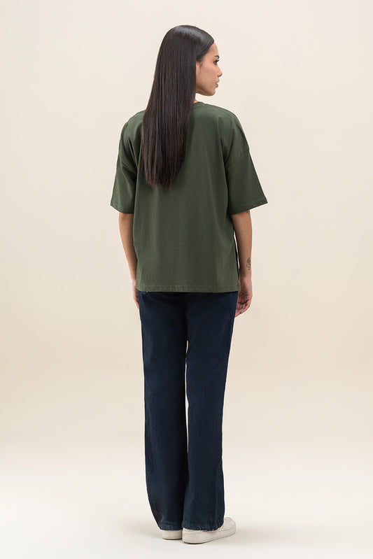LOOSE SIDE SLIT T-SHIRT