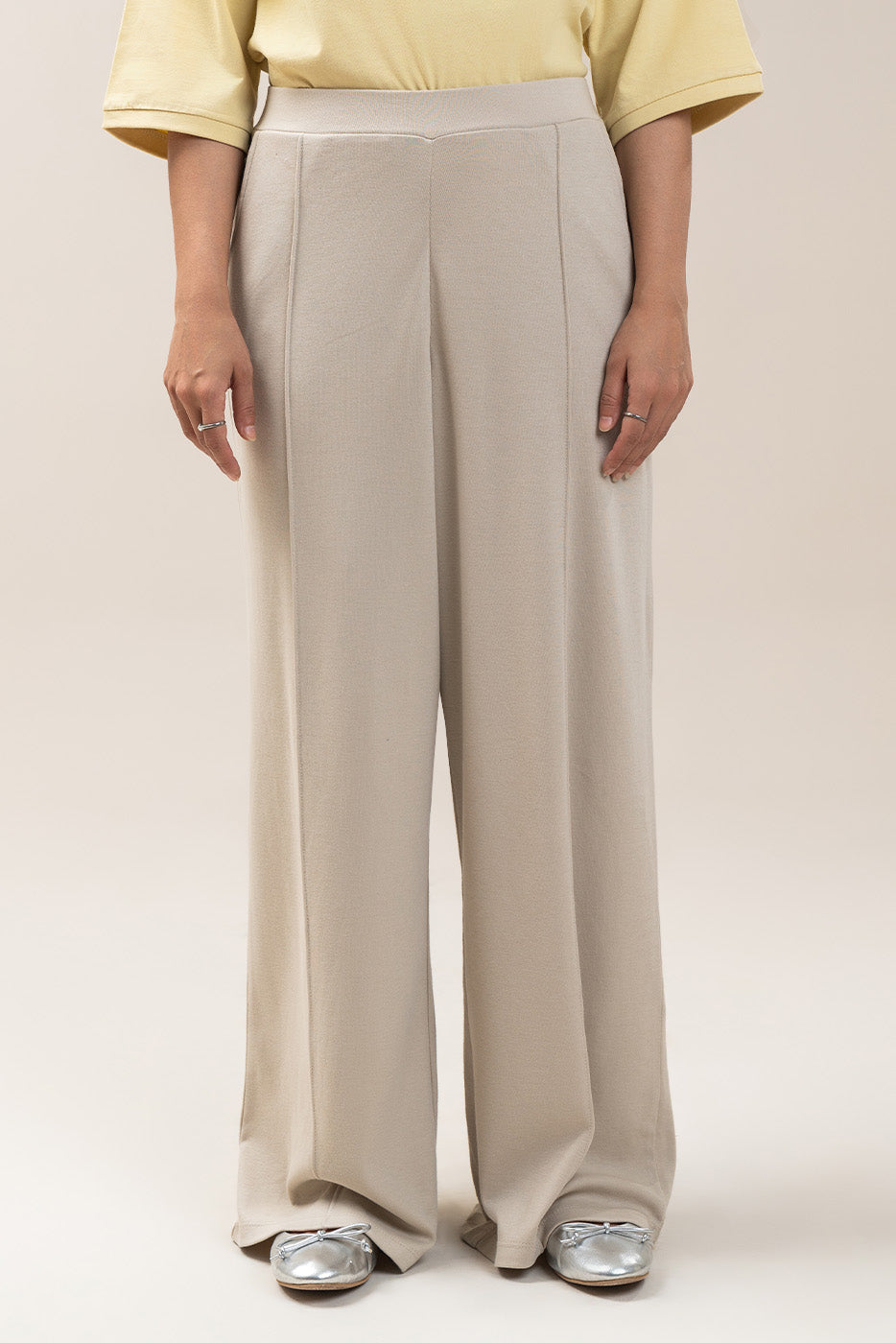 PLEATED WIDE LEG TROUSER
