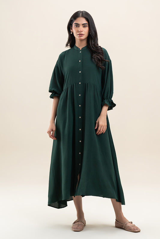 TEXTURED FLOWY DRESS