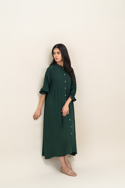 TEXTURED FLOWY DRESS