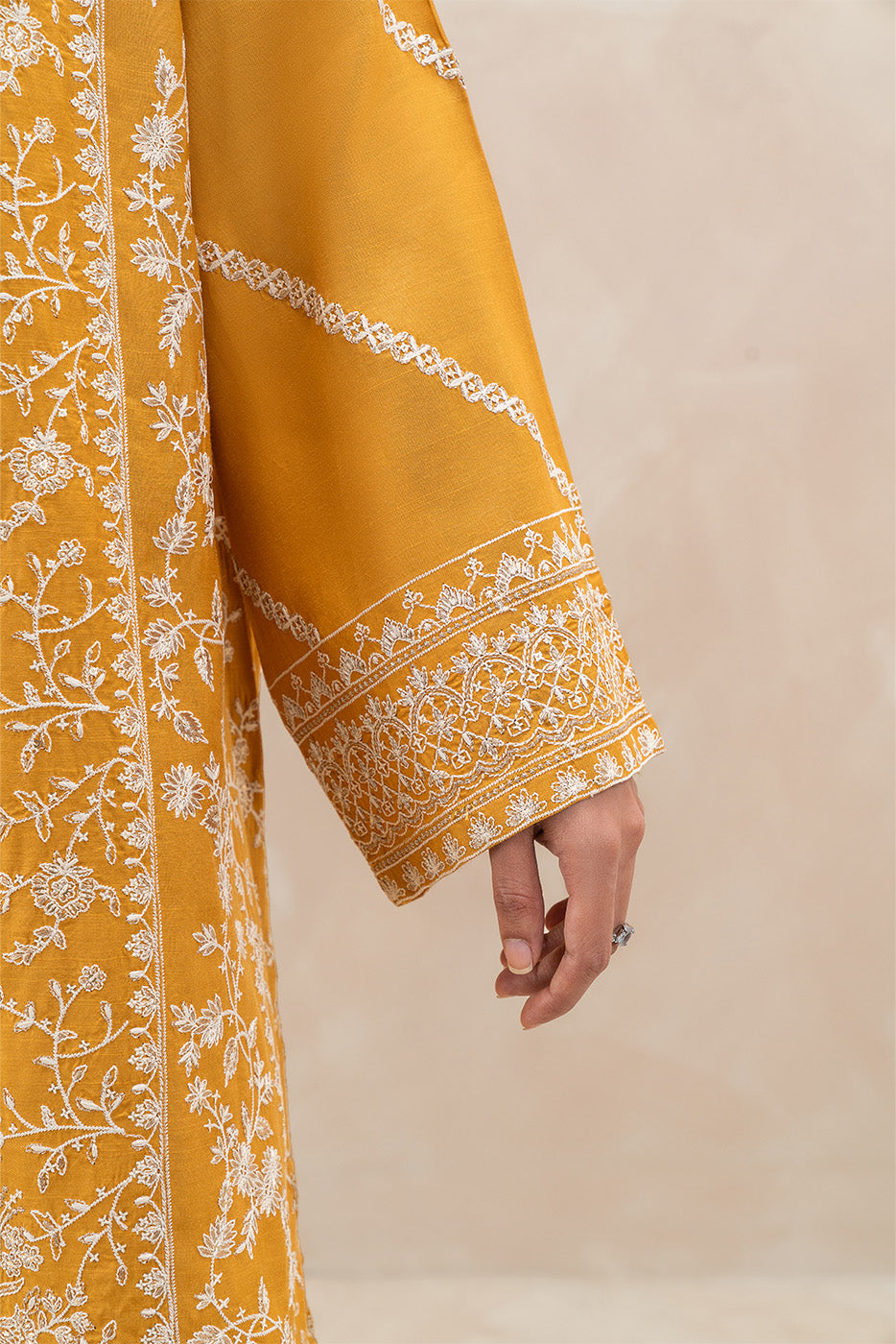2 PIECE EMBROIDERED RAW SILK SUIT (LUXURY-PRET)