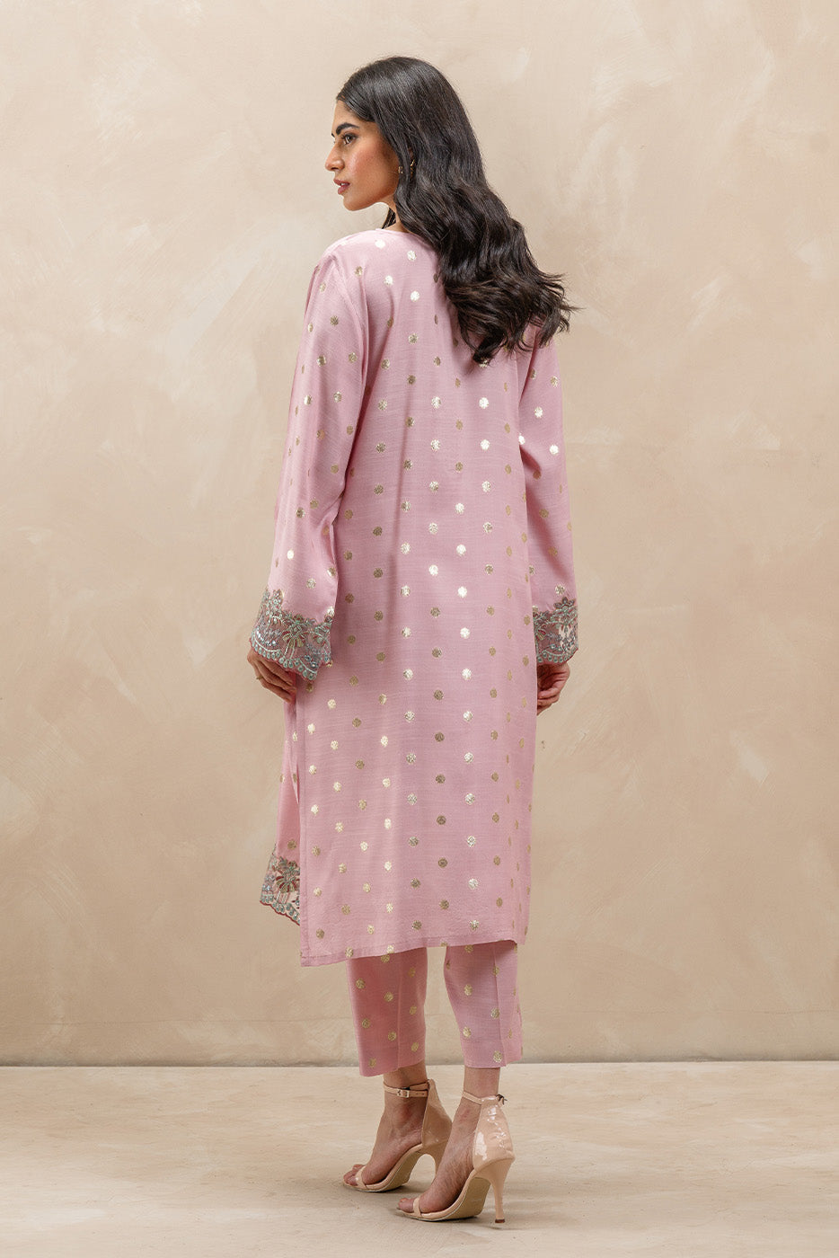 2 PIECE EMBROIDERED JACQUARD SUIT LUXURY PRET