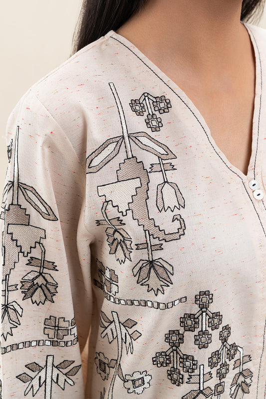 2 PIECE EMBROIDERED MULTI NEPS SUIT (PRET)