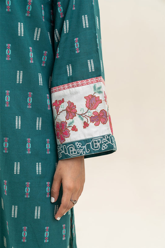 EMBROIDERED JACQUARD SHIRT (PRET)