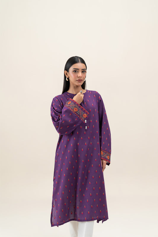 EMBROIDERED JACQUARD SHIRT (PRET)