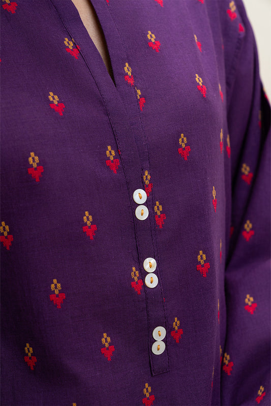 EMBROIDERED JACQUARD SHIRT (PRET)