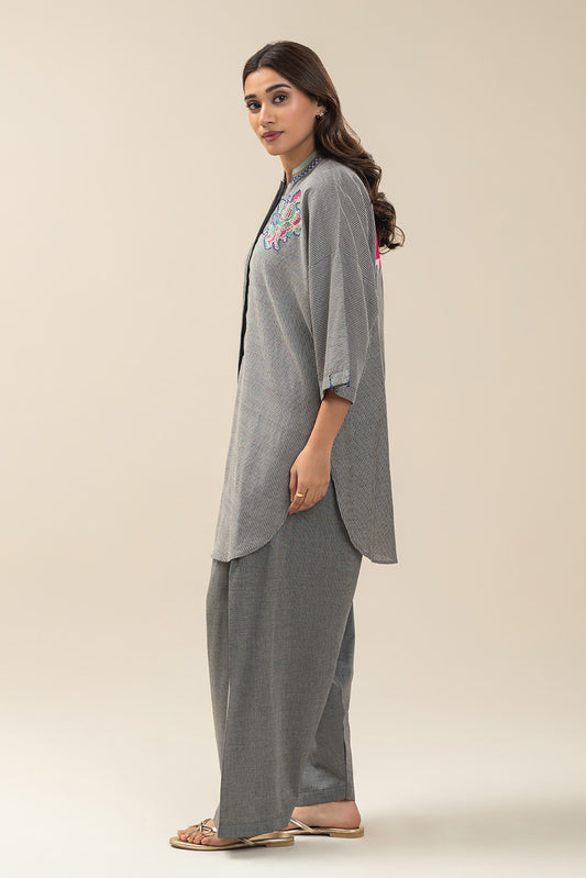 2 PIECE EMBROIDERED Dobby SUIT (PRET)