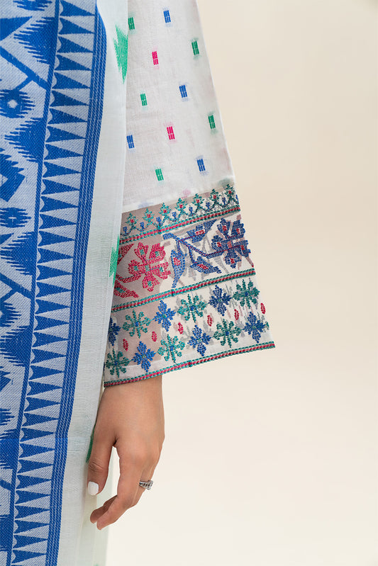 2 PIECE EMBROIDERED JACQUARD SUIT (PRET)