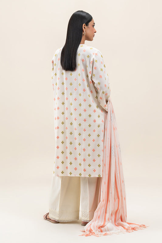 2 PIECE EMBROIDERED JACQUARD SUIT (PRET)