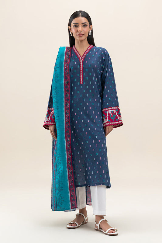 2 PIECE EMBROIDERED JACQUARD SUIT (PRET)