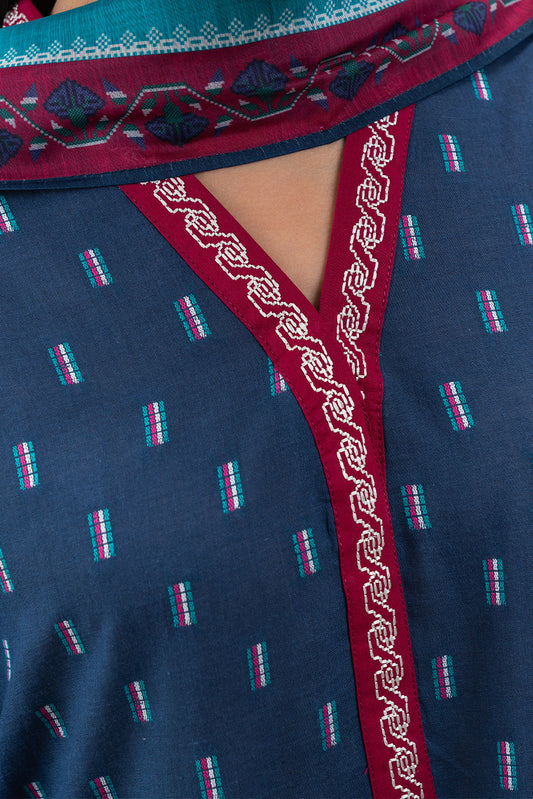 2 PIECE EMBROIDERED JACQUARD SUIT (PRET)