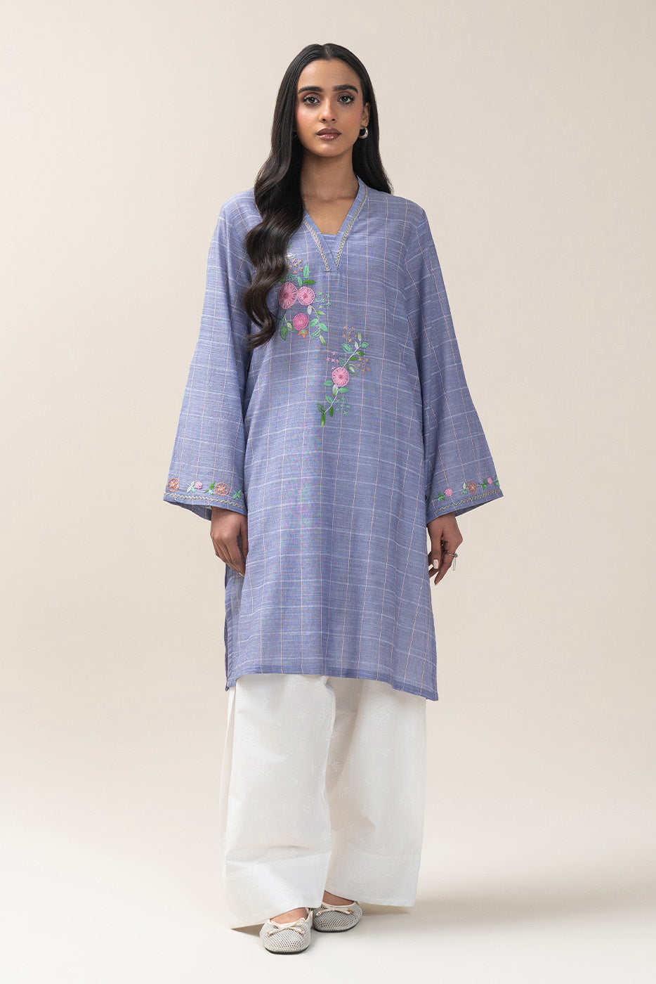 EMBROIDERED YARN DYED SHIRT (PRET)