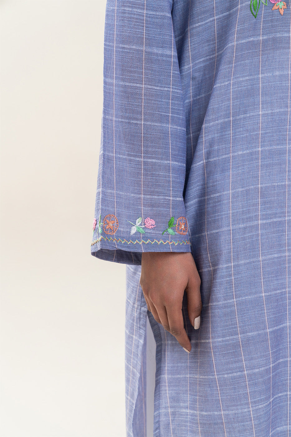 EMBROIDERED YARN DYED SHIRT (PRET)