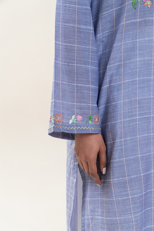 EMBROIDERED YARN DYED SHIRT (PRET)