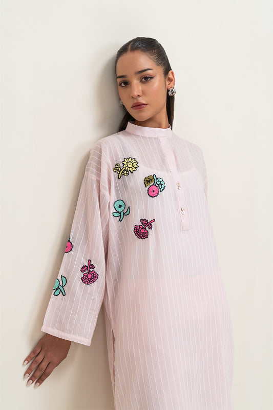 2 PIECE EMBROIDERED YARN DYED SUIT (PRET)