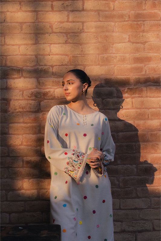 2 PIECE EMBROIDERED YARN DYED SUIT (PRET)