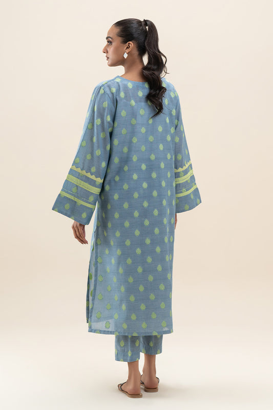 2 PIECE BASIC CHAMBRAY JACQUARD SUIT (PRET)