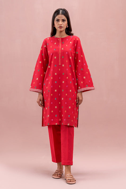 2 PIECE EMBROIDERED KARANDI SUIT (PRET)