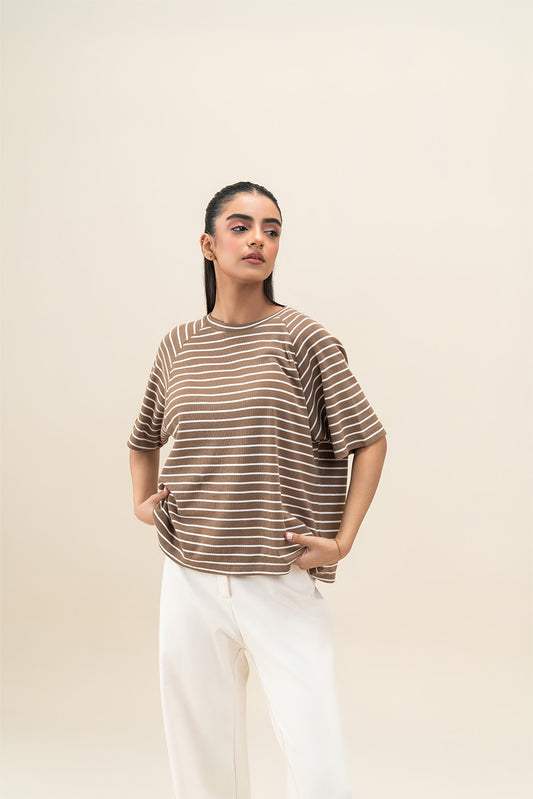 STRIPED RAGLAN T-SHIRT