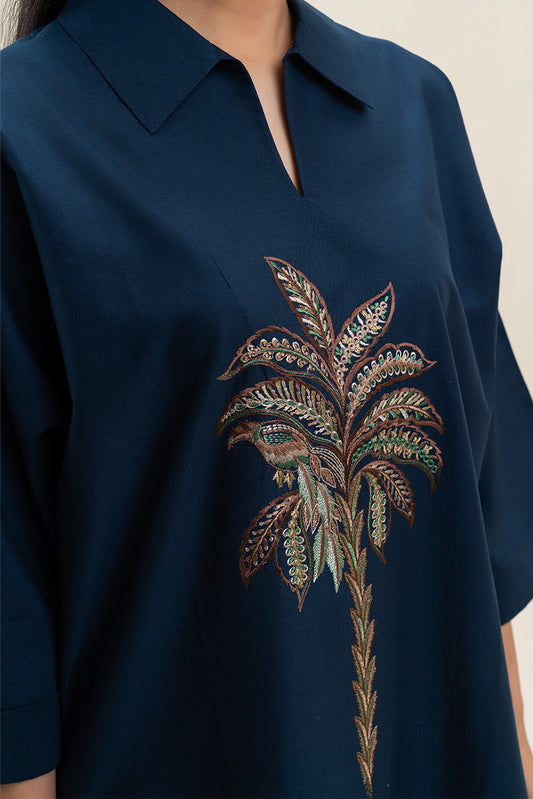 EMBROIDERED CAMBRIC TOP (PRET)