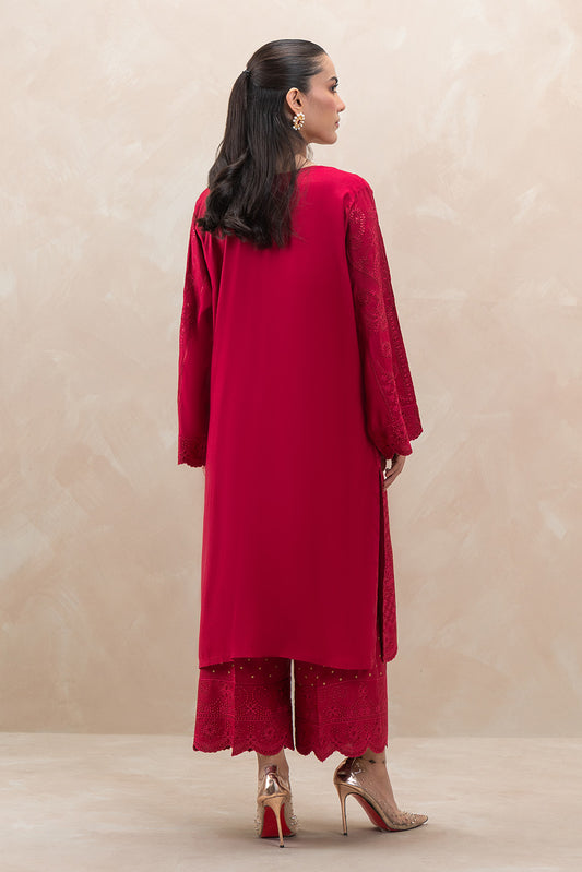 2 PIECE EMBROIDERED RAW SILK SUIT (LUXURY-PRET)