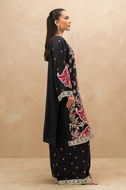 2 PIECE EMBROIDERED RAW SILK SUIT (LUXURY-PRET)