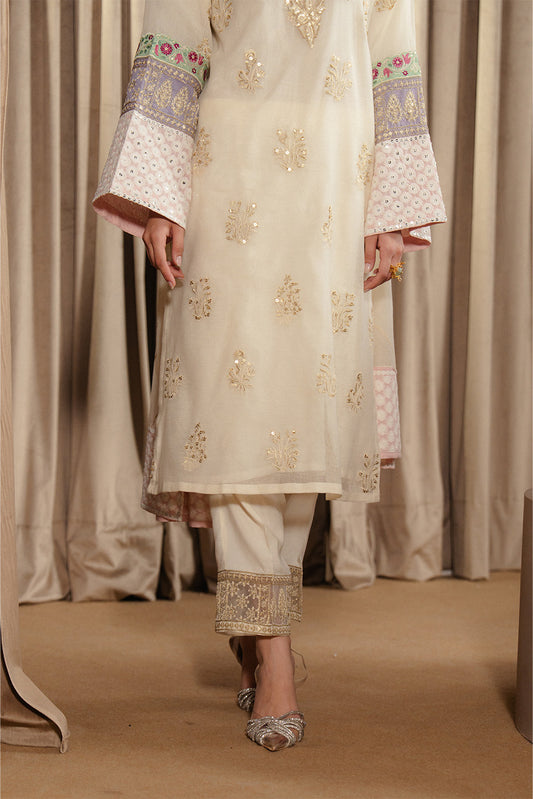 3 PIECE EMBROIDERED COTTON SUIT (LUXURY-PRET)