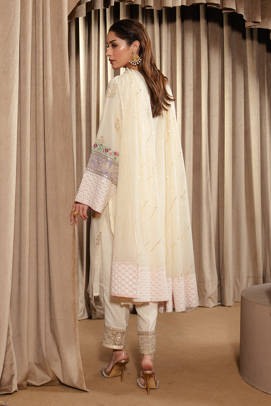 3 PIECE EMBROIDERED COTTON SUIT (LUXURY-PRET)