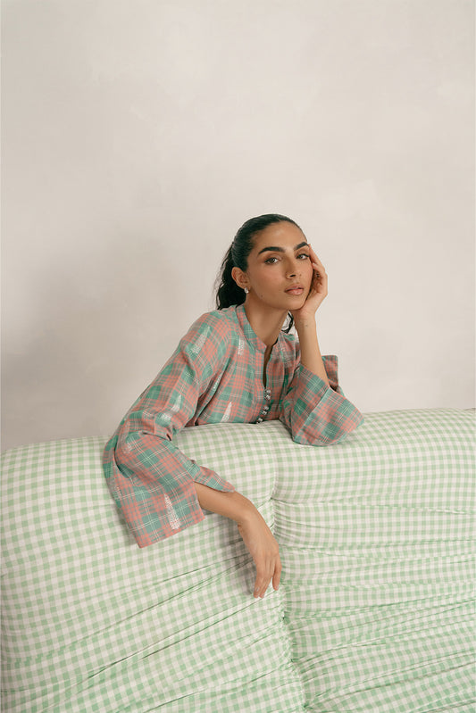 BASIC CHECK JACQUARD SHIRT (PRET)