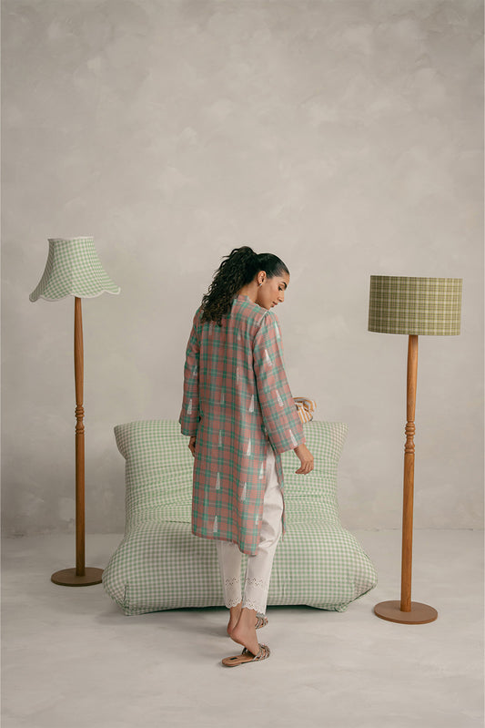 BASIC CHECK JACQUARD SHIRT (PRET)