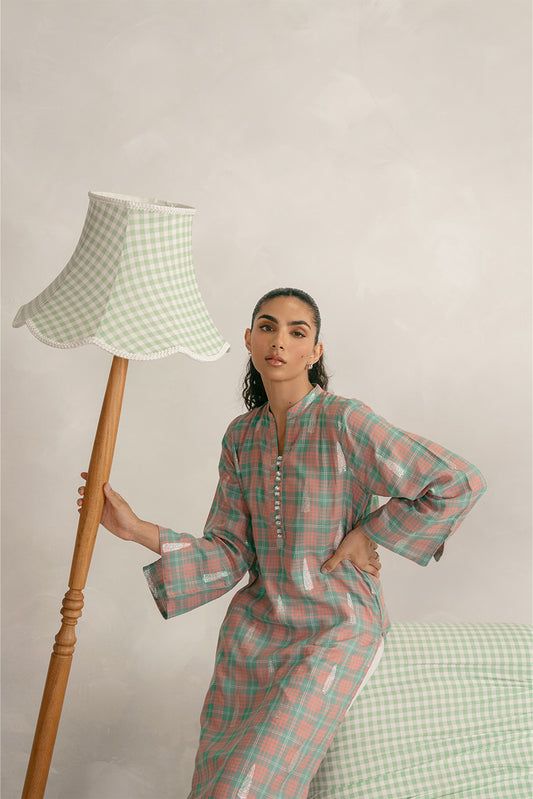 BASIC CHECK JACQUARD SHIRT (PRET)
