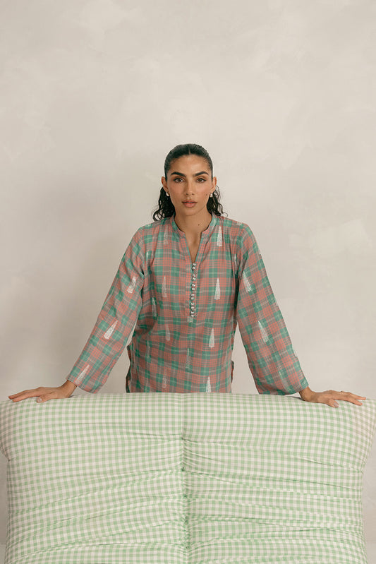 BASIC CHECK JACQUARD SHIRT (PRET)