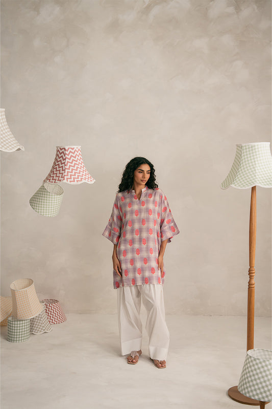 BASIC CHECK JACQUARD SHIRT (PRET)