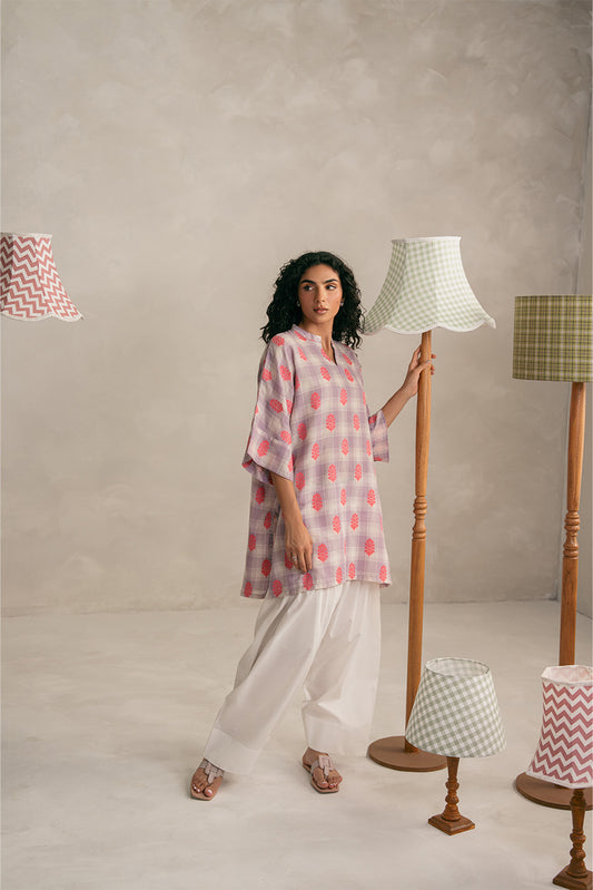 BASIC CHECK JACQUARD SHIRT (PRET)