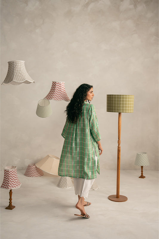 BASIC CHECK JACQUARD SHIRT (PRET)