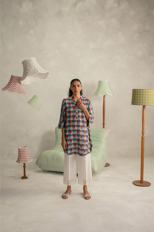 BASIC CHECK JACQUARD SHIRT (PRET)