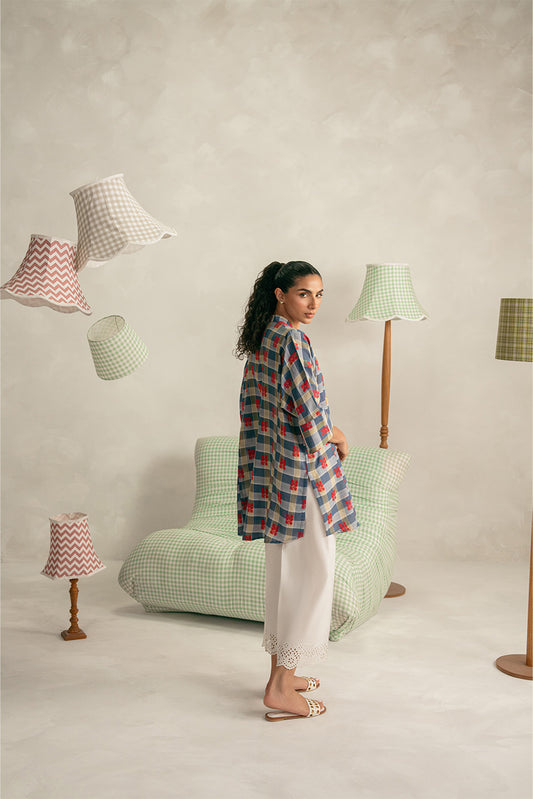 BASIC CHECK JACQUARD SHIRT (PRET)