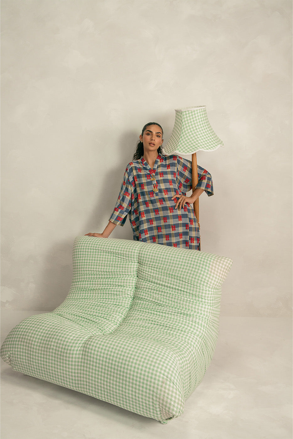 BASIC CHECK JACQUARD SHIRT (PRET)