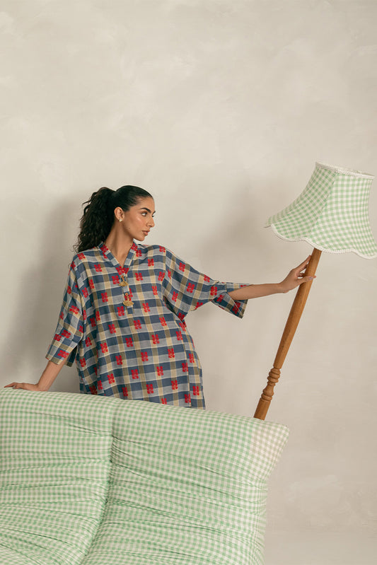 BASIC CHECK JACQUARD SHIRT (PRET)