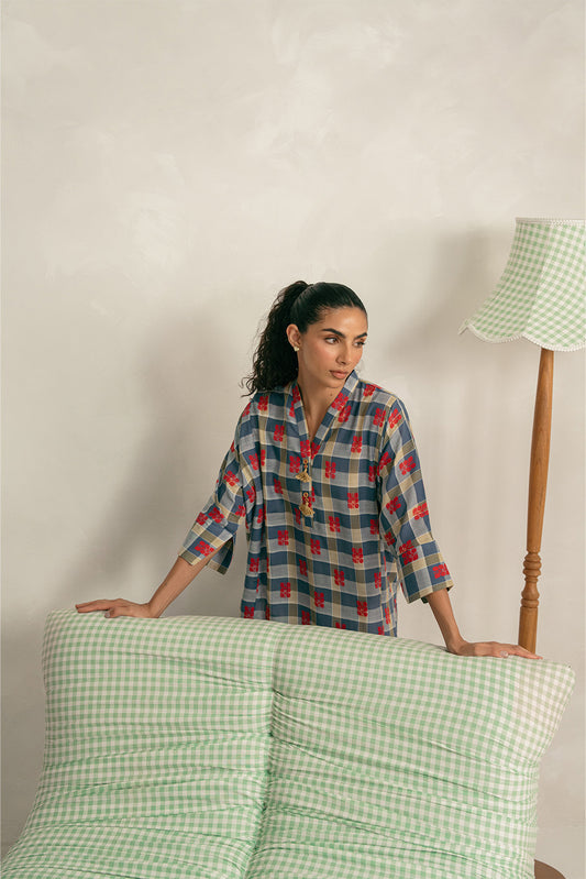 BASIC CHECK JACQUARD SHIRT (PRET)