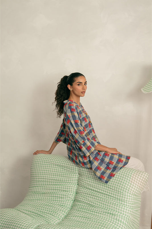 BASIC CHECK JACQUARD SHIRT (PRET)