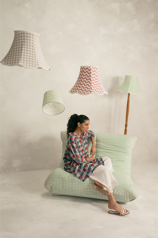 BASIC CHECK JACQUARD SHIRT (PRET)