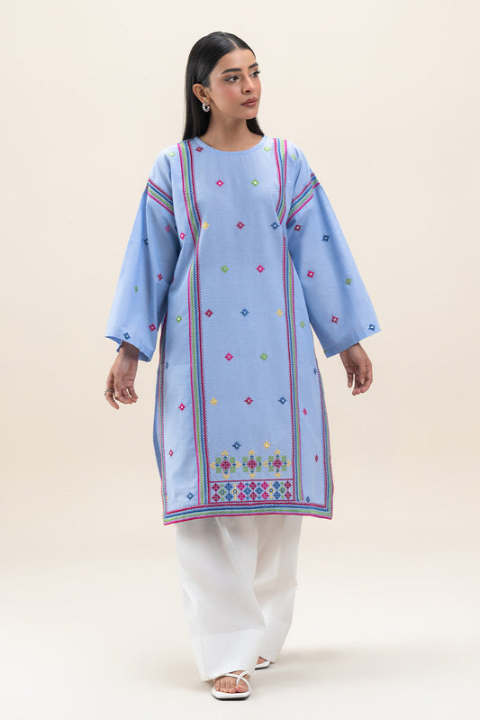 EMBROIDERED CHAMBRAY SHIRT (PRET)