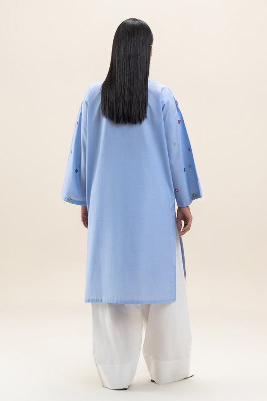 EMBROIDERED CHAMBRAY SHIRT (PRET)