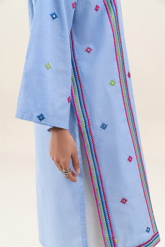 EMBROIDERED CHAMBRAY SHIRT (PRET)