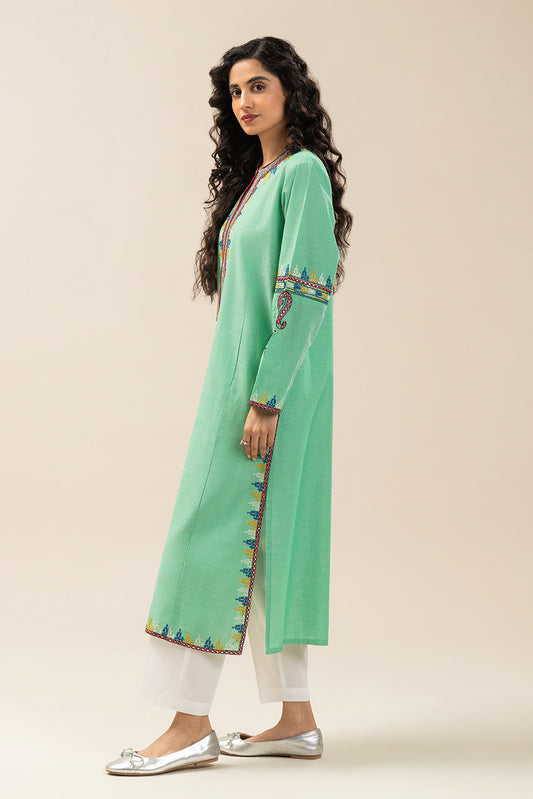 EMBROIDERED CHAMBRAY SHIRT (PRET)