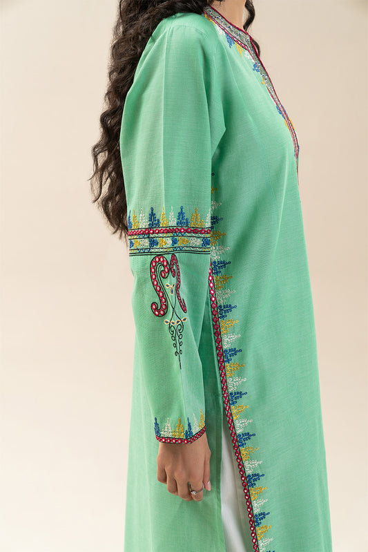 EMBROIDERED CHAMBRAY SHIRT (PRET)
