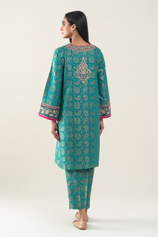 2 PIECE EMBROIDERED DANIER JACQUARD SUIT (PRET)