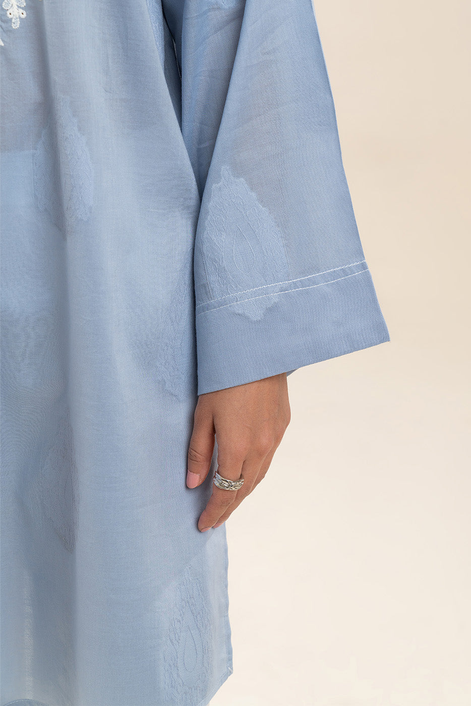 EMBROIDERED BROCHIA SHIRT (PRET)